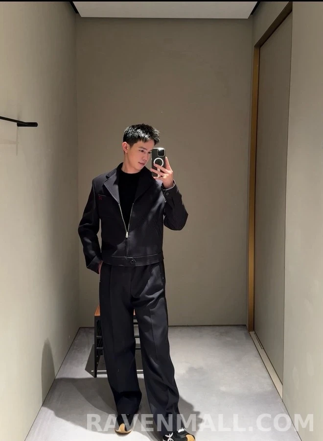 로에베 로에베 울 카라 지퍼 자켓 상세 이미지