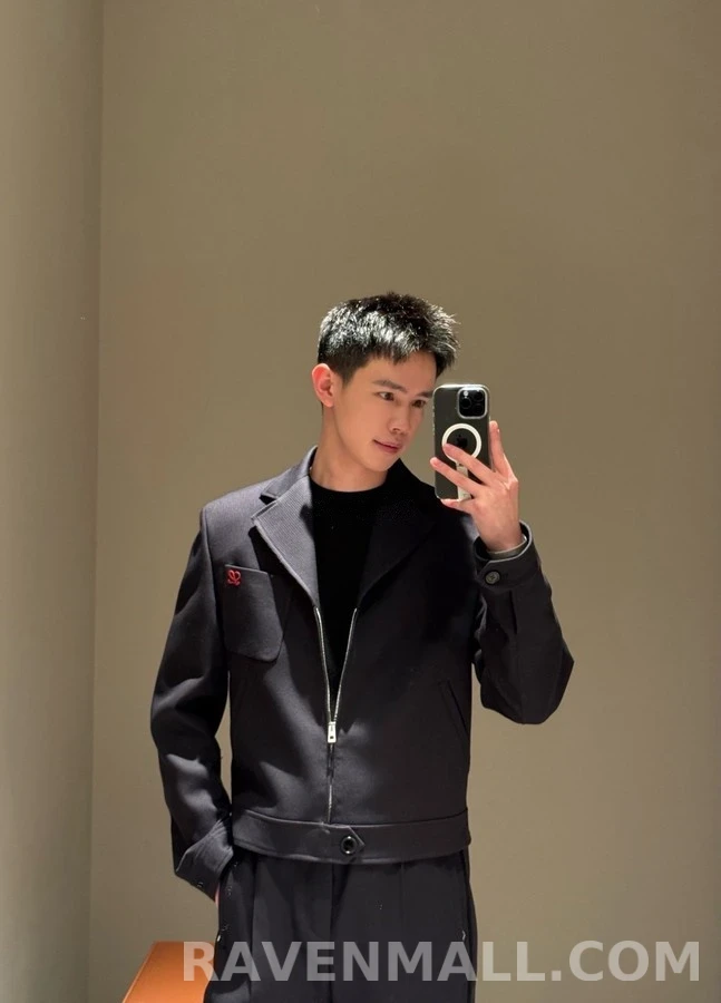 로에베 로에베 울 카라 지퍼 자켓 상세 이미지
