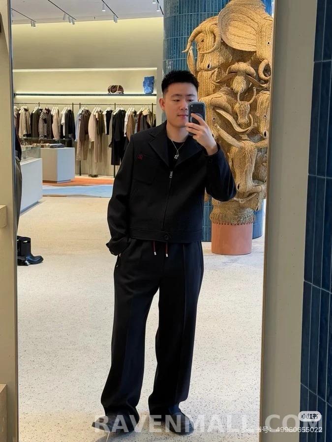 로에베 로에베 울 카라 지퍼 자켓 상세 이미지