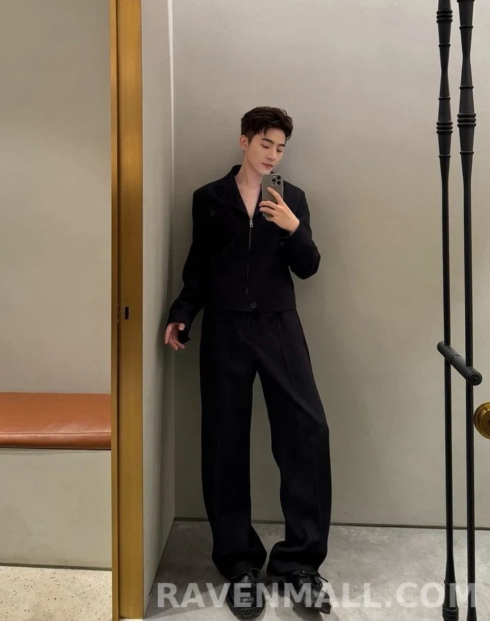 로에베 로에베 울 카라 지퍼 자켓 상세 이미지