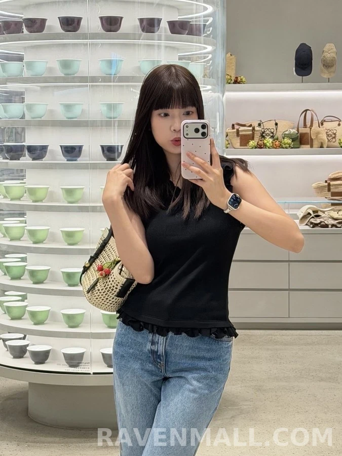로에베 로에베 워싱 제브라 패턴 슬릿 데님 상세 이미지