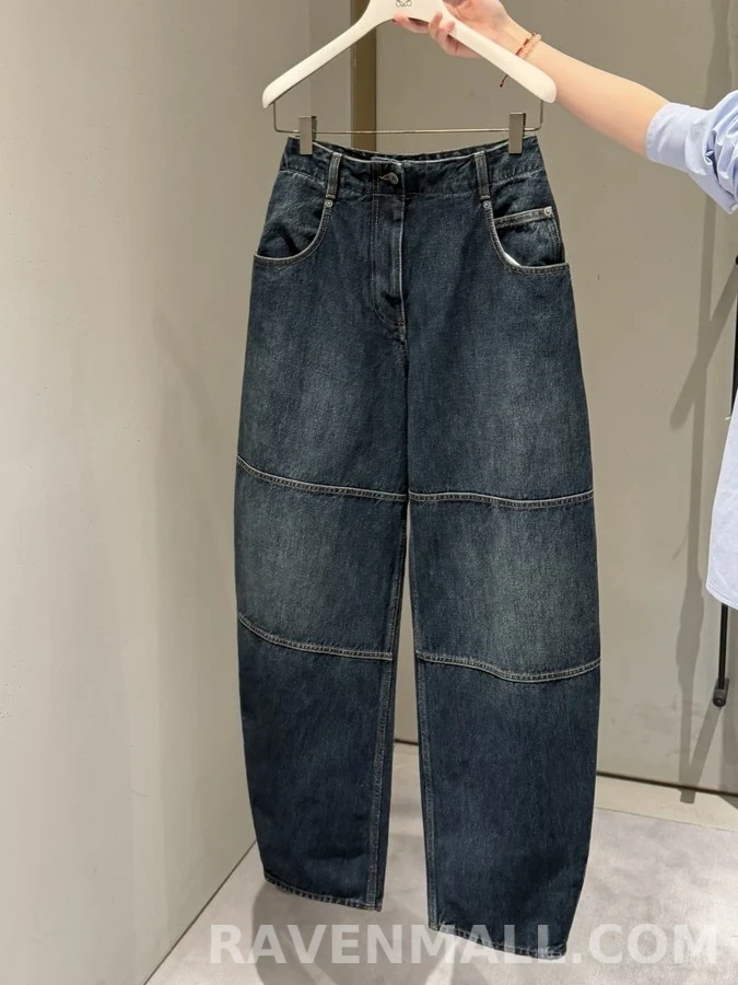 로에베 로에베 워싱 패널 와이드 데님 팬츠 상세 이미지
