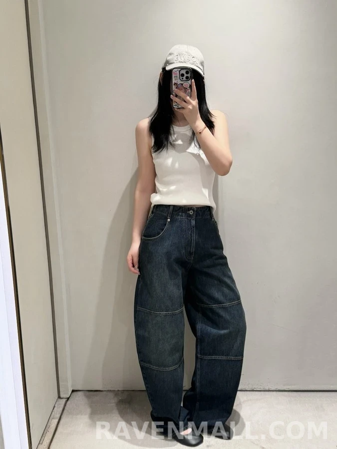 로에베 로에베 워싱 패널 와이드 데님 팬츠 상세 이미지