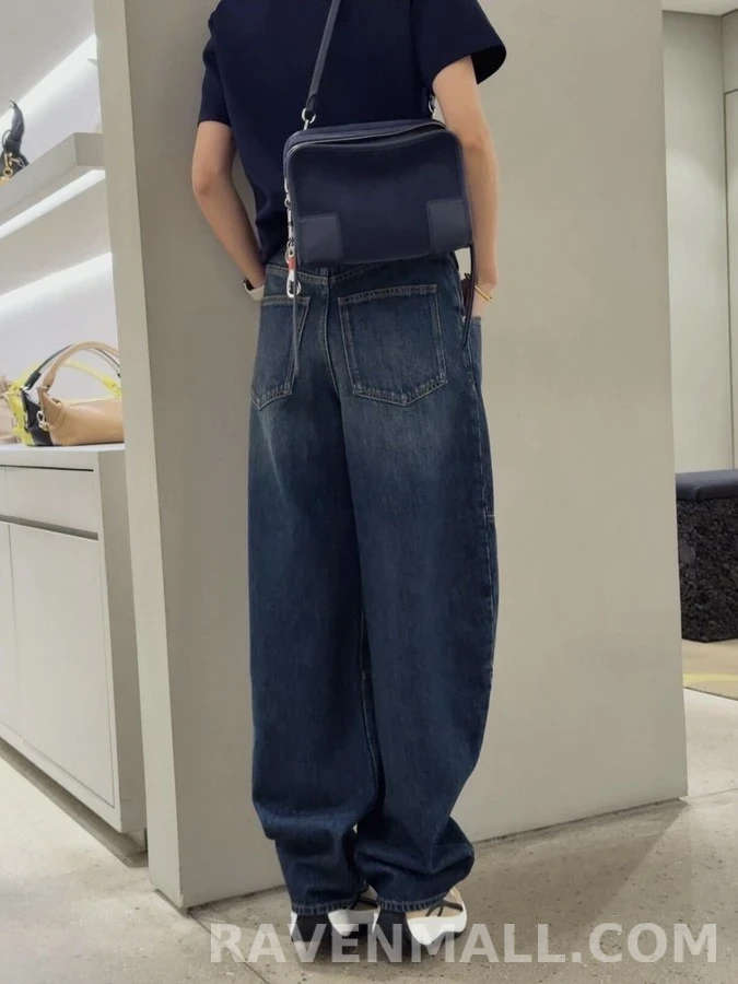 로에베 로에베 워싱 패널 와이드 데님 팬츠 상세 이미지