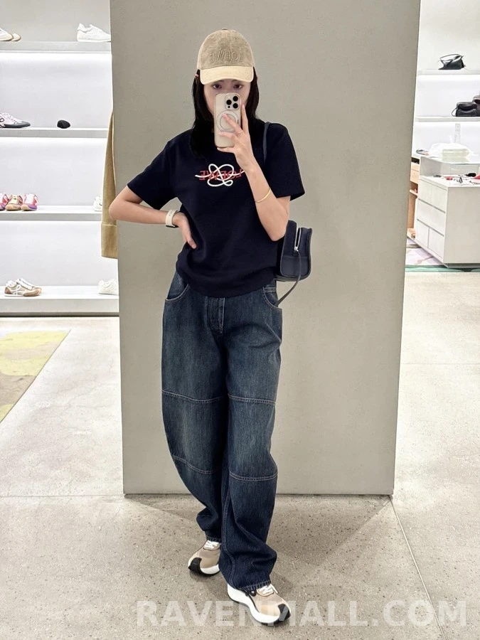 로에베 로에베 워싱 패널 와이드 데님 팬츠 상세 이미지