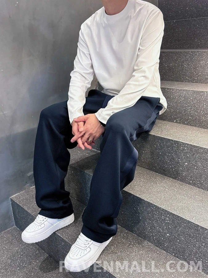 로에베 로에베 자수 배색 드로스트링 팬츠 상세 이미지
