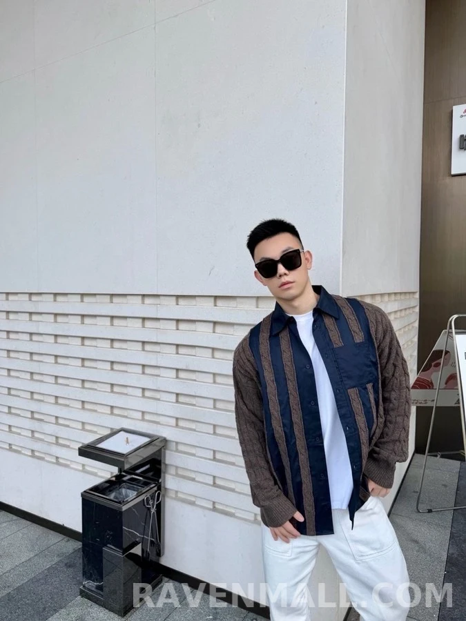 로에베 로에베 케이블 스트라이프 셔츠 상세 이미지