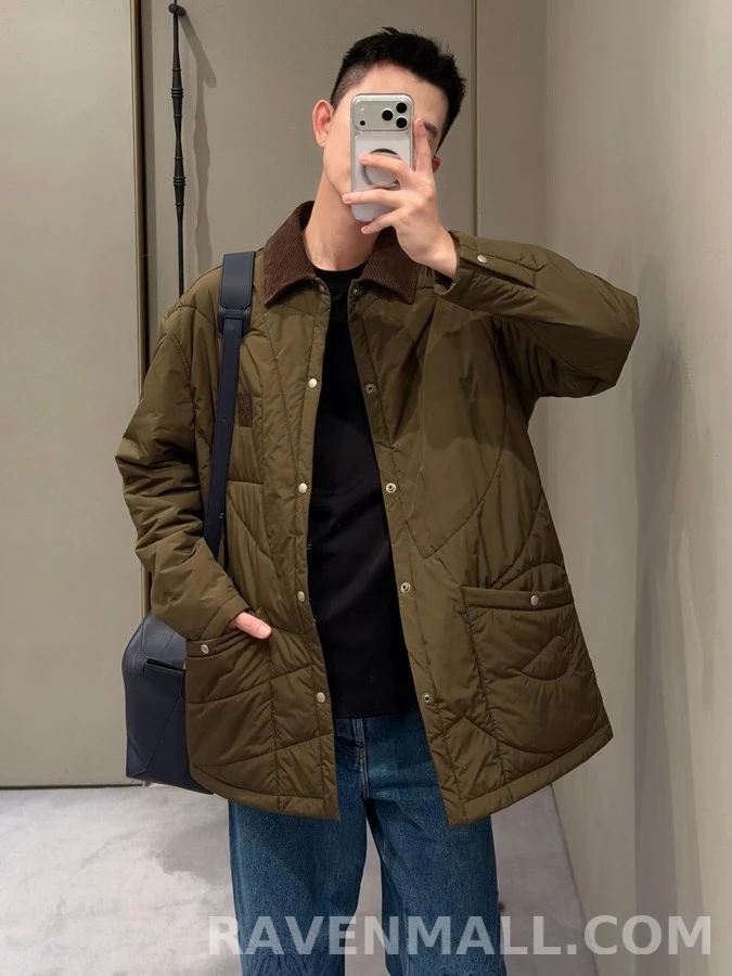 로에베 로에베 퀼티드 패딩 셔츠 재킷 상세 이미지