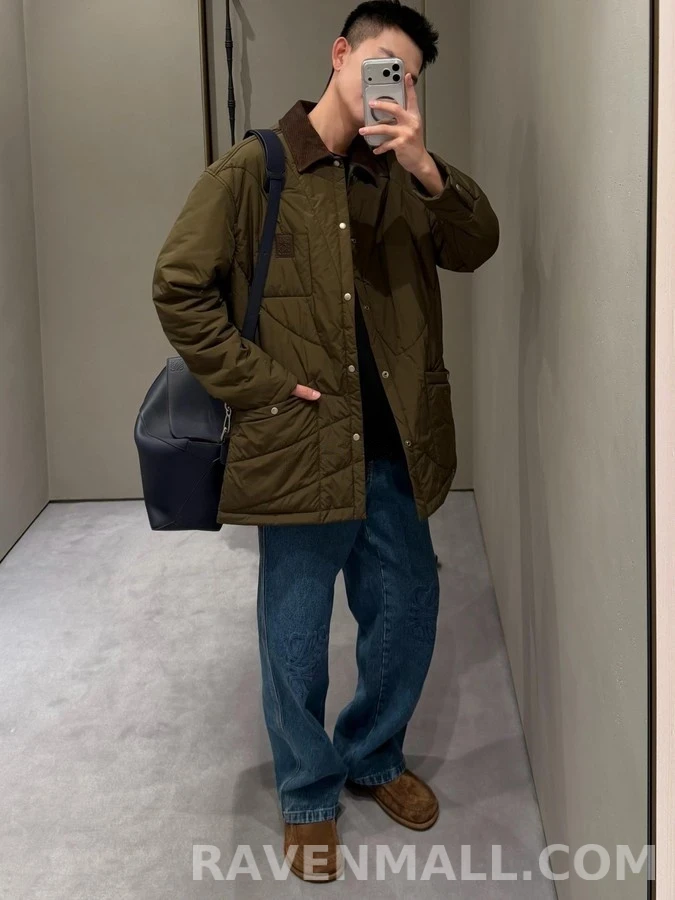 로에베 로에베 퀼티드 패딩 셔츠 재킷 상세 이미지