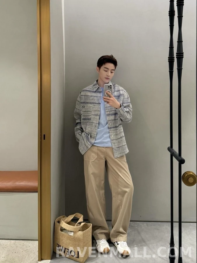 로에베 로에베 텍스처 자카드 셔츠 상세 이미지
