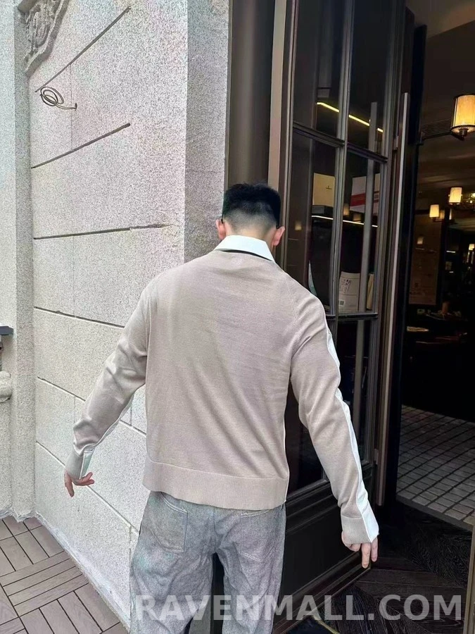 로에베 로에베 투톤 배색 코튼 울 셔츠 상세 이미지