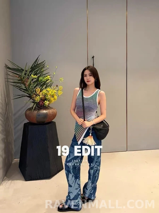 로에베 로에베 플라워 프린트 와이드 데님 팬츠 상세 이미지