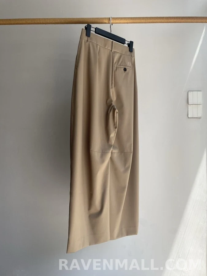로에베 로에베 플리츠 와이드 울 팬츠 상세 이미지