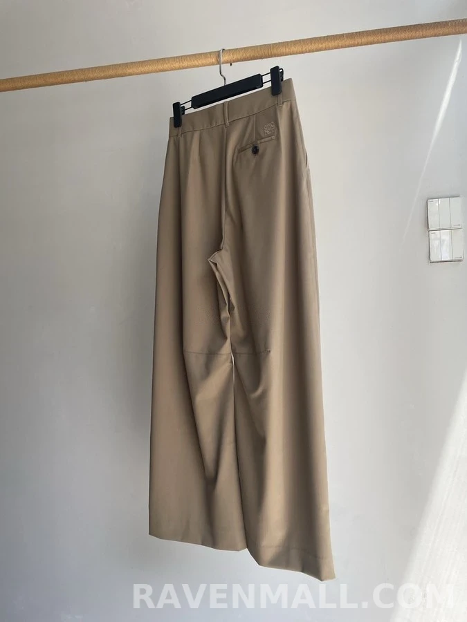 로에베 로에베 플리츠 와이드 울 팬츠 상세 이미지