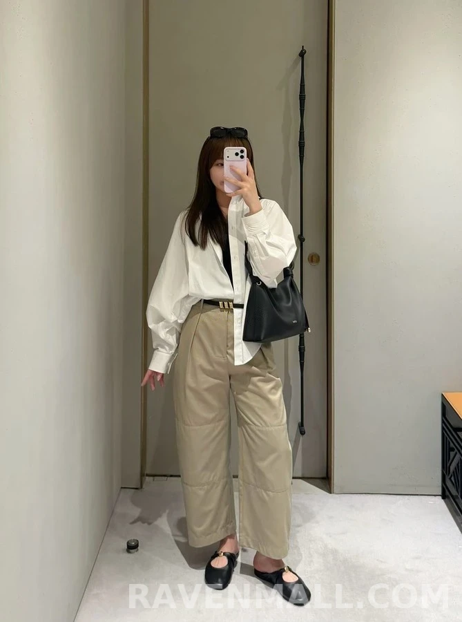 로에베 로에베 플리츠 패널 와이드 팬츠 상세 이미지
