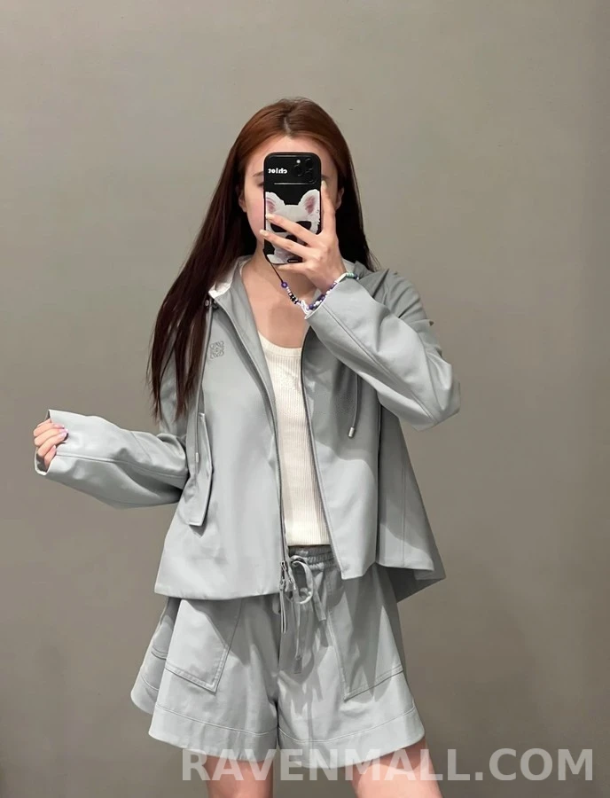 로에베 로에베 A-라인 후드 케이프 집업 자켓 상세 이미지