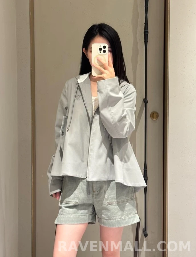 로에베 로에베 A-라인 후드 케이프 집업 자켓 상세 이미지