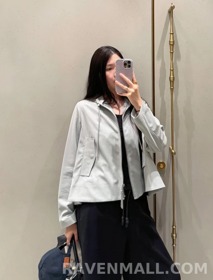 로에베 로에베 A-라인 후드 케이프 집업 자켓 상세 이미지