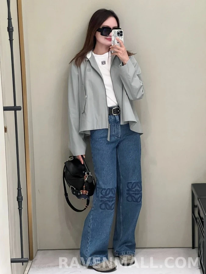 로에베 로에베 A-라인 후드 케이프 집업 자켓 상세 이미지