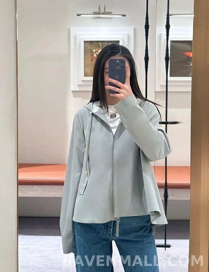 로에베 로에베 A-라인 후드 케이프 집업 자켓 상세 이미지