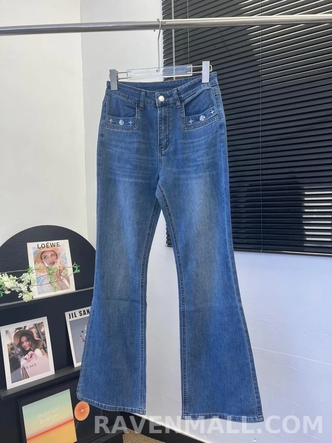 루이비통 루이비통 1V 포켓 자수 미라크 데님 상세 이미지