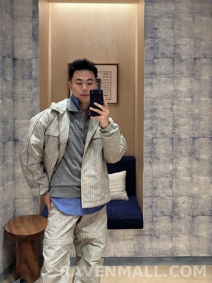 루이비통 루이비통 격자 패턴 투웨이 카고 팬츠 상세 이미지