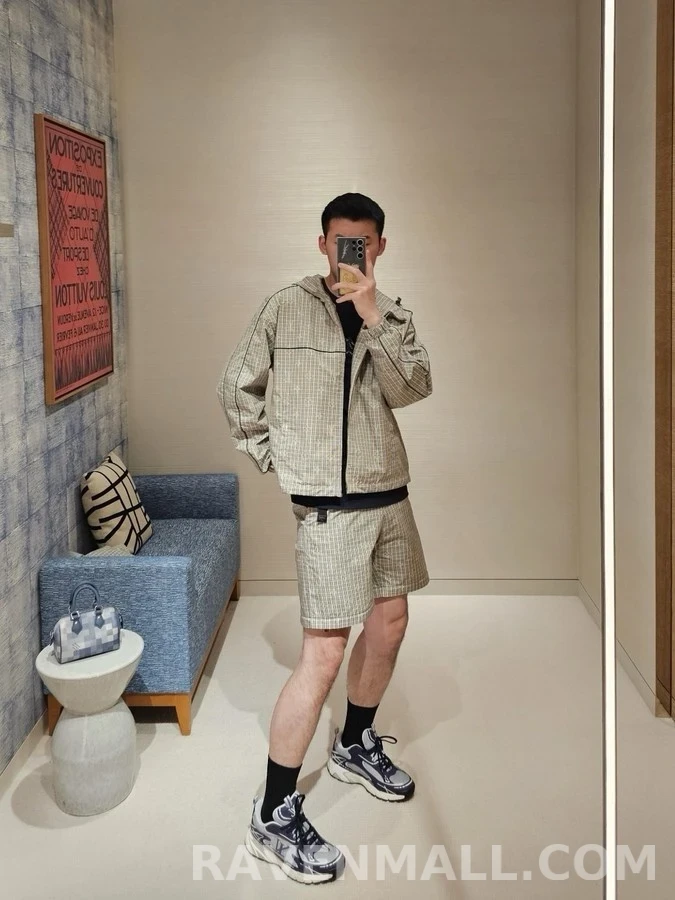 루이비통 루이비통 격자 패턴 투웨이 카고 팬츠 상세 이미지