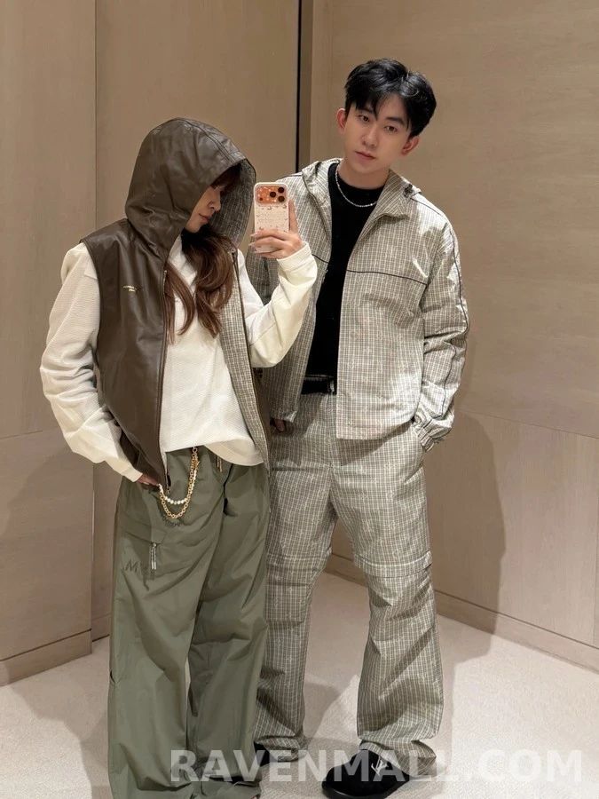 루이비통 루이비통 격자 패턴 투웨이 카고 팬츠 상세 이미지