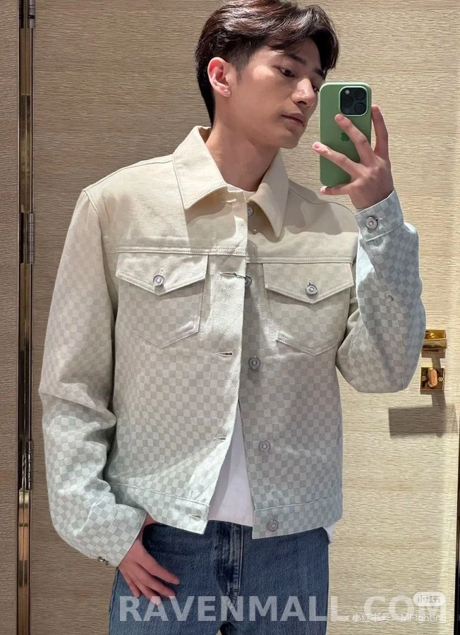 루이비통 루이비통 그라데이션 체커보드 데님 자켓 상세 이미지