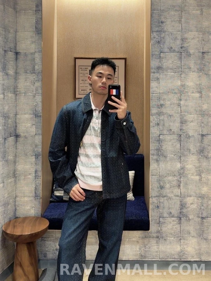 루이비통 루이비통 나노그램 리플렉티브 데님 자켓 상세 이미지