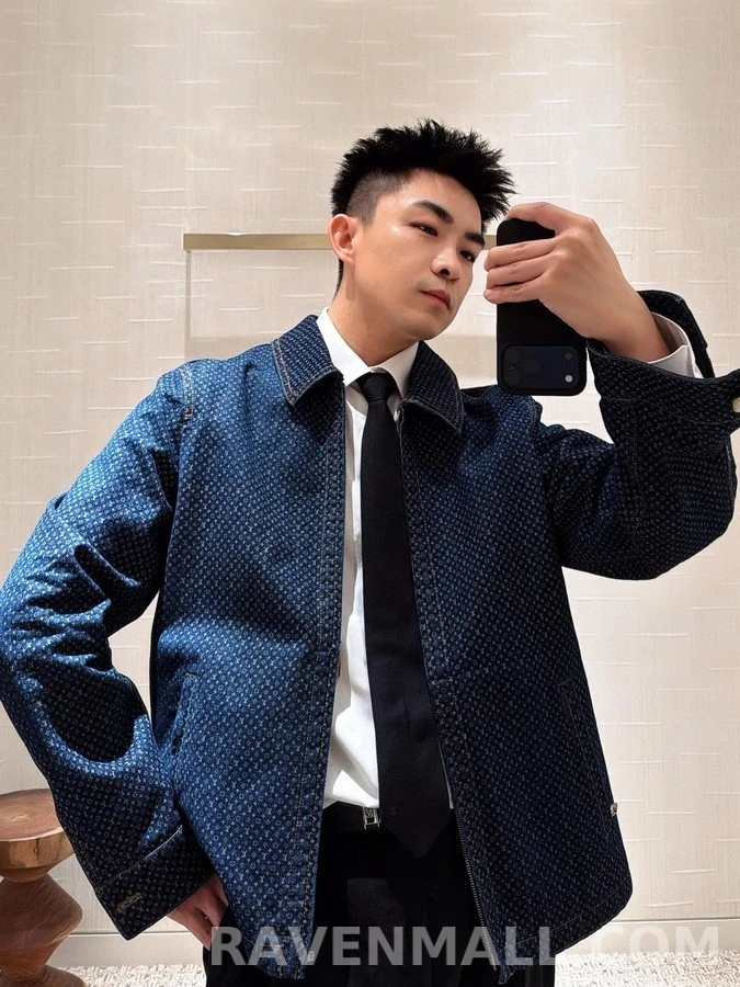 루이비통 루이비통 나노그램 리플렉티브 데님 자켓 상세 이미지
