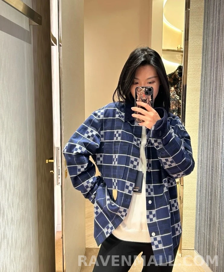 루이비통 루이비통 다미에 법랑 플란넬 셔츠 상세 이미지
