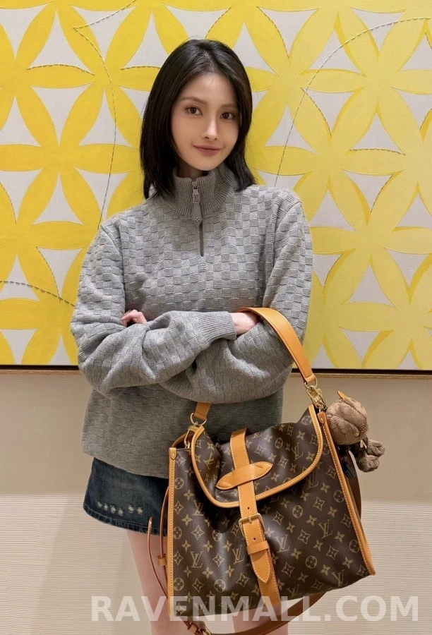 루이비통 루이비통 다미에 패턴 하프집업 니트 상세 이미지