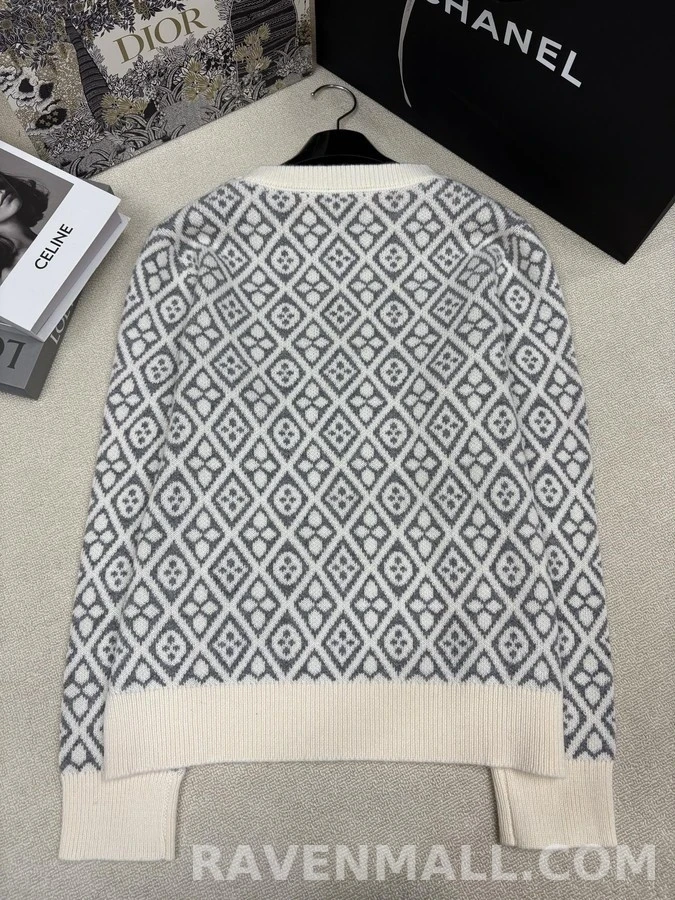 루이비통 루이비통 다이아몬드 플라워 패턴 니트 상세 이미지
