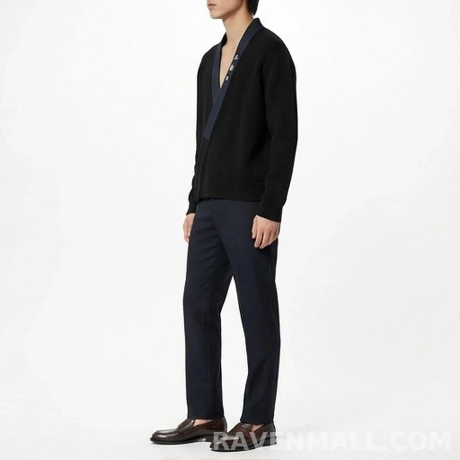 루이비통 루이비통 두꺼운 바늘 인타르시아 가디건 상세 이미지