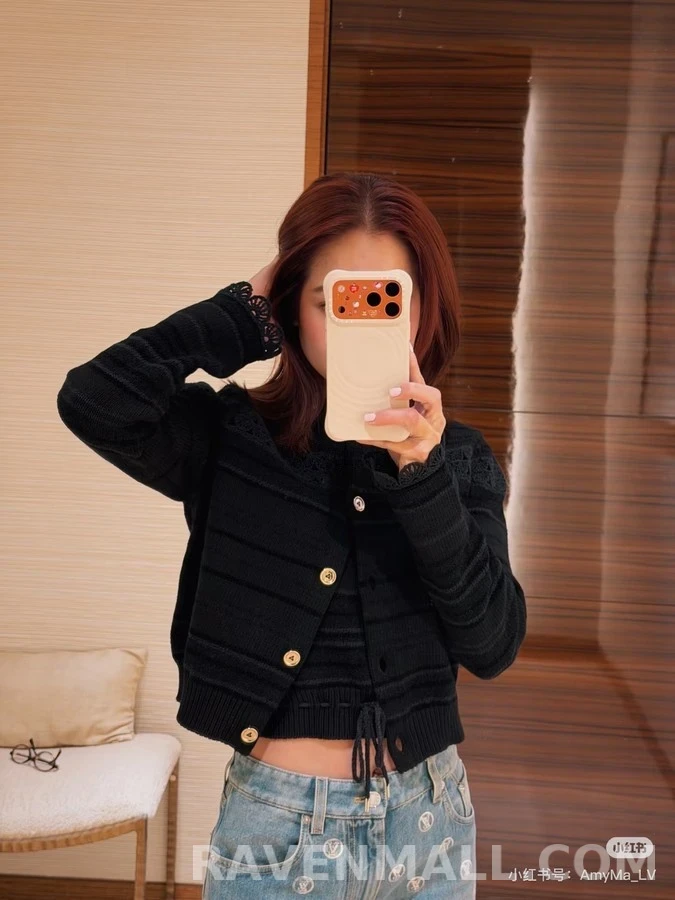 루이비통 루이비통 레이스 크롭 가디건 상세 이미지