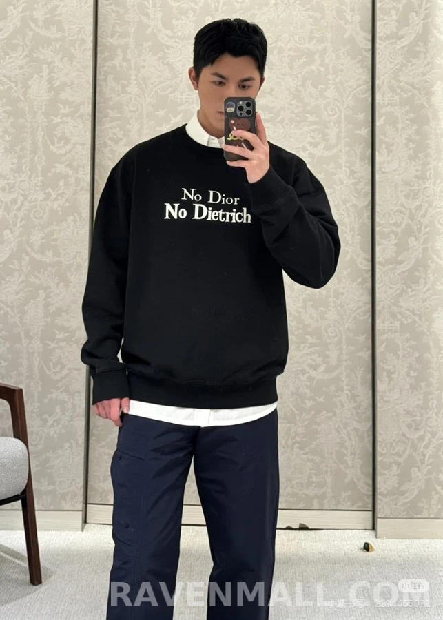 디올 디올 No No Dietrich 레터링 맨투맨 상세 이미지