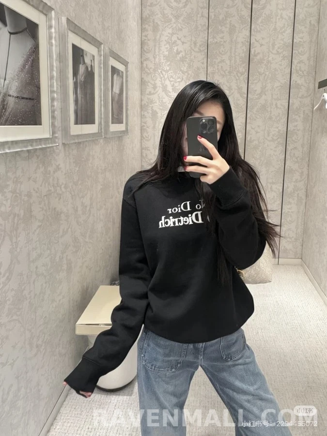 디올 디올 No No Dietrich 레터링 맨투맨 상세 이미지