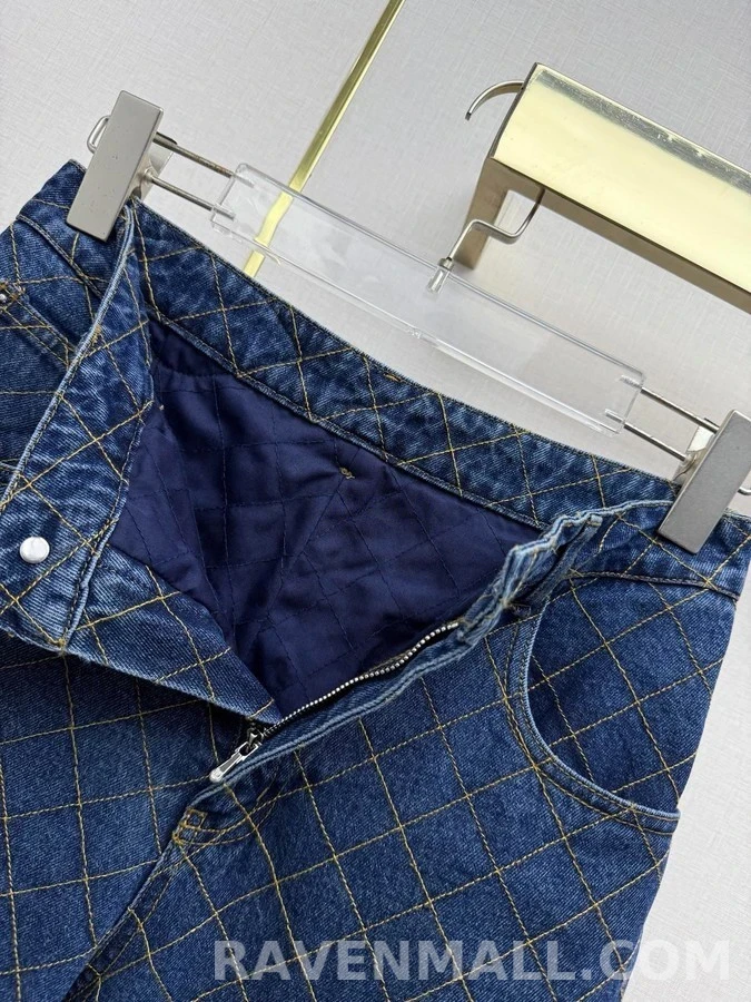 루이비통 루이비통 마름모 퀼팅 데님 팬츠 상세 이미지