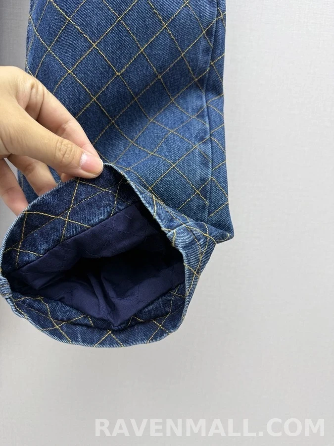 루이비통 루이비통 마름모 퀼팅 데님 팬츠 상세 이미지