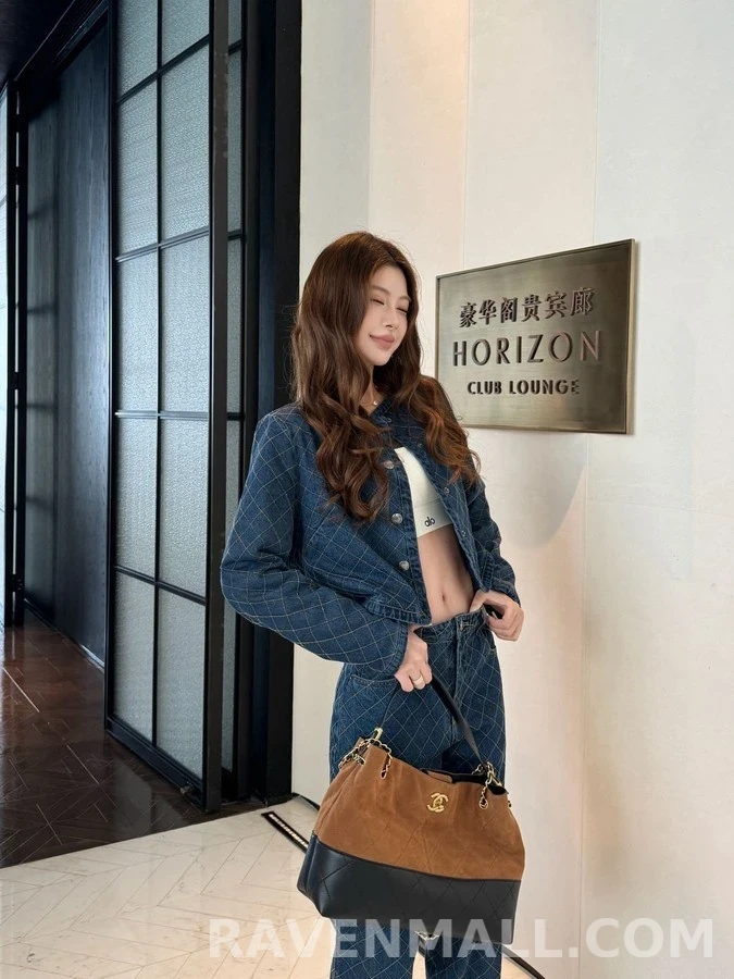 루이비통 루이비통 마름모 퀼팅 데님 팬츠 상세 이미지
