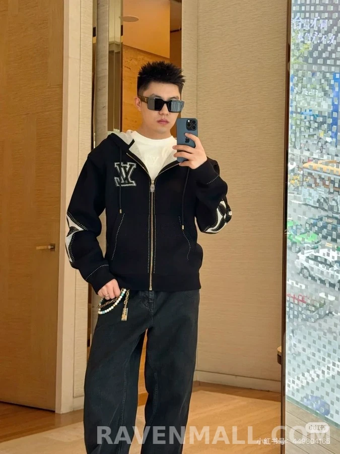 루이비통 루이비통 면 연결 후드 집업 상세 이미지