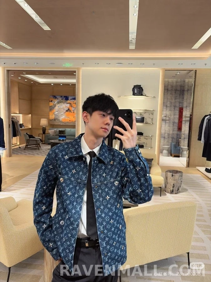 루이비통 루이비통 모노그램 데이지 자수 데님 자켓 상세 이미지