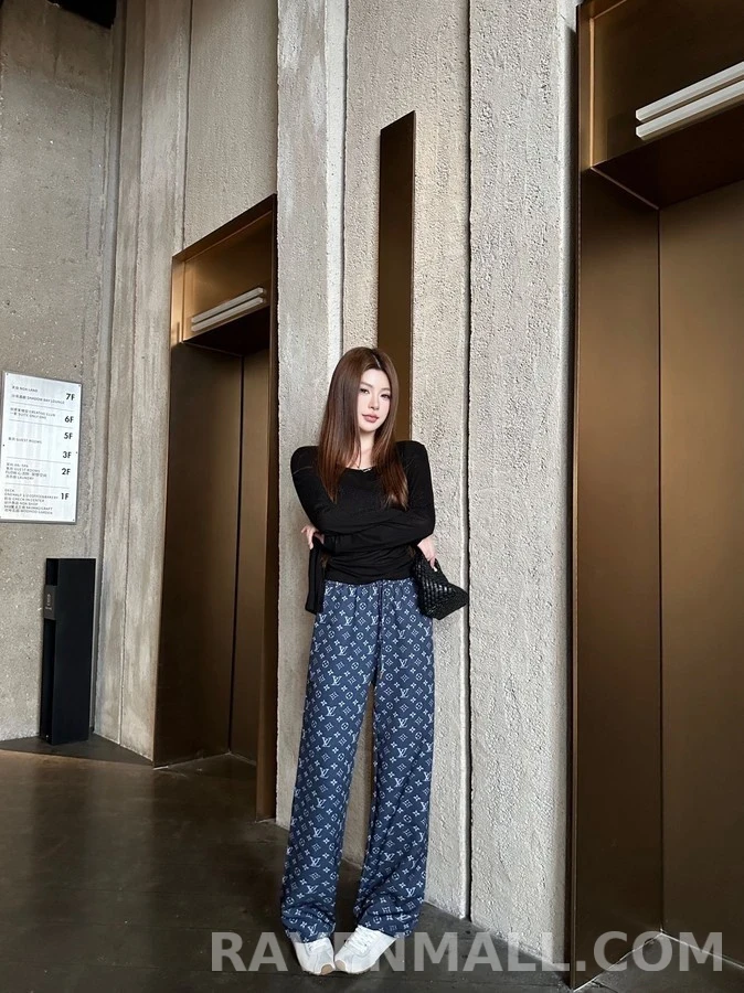 루이비통 루이비통 모노그램 드로스트링 와이드 팬츠 상세 이미지