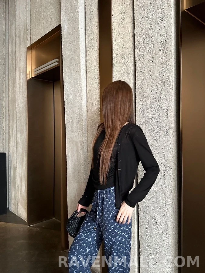 루이비통 루이비통 모노그램 드로스트링 와이드 팬츠 상세 이미지