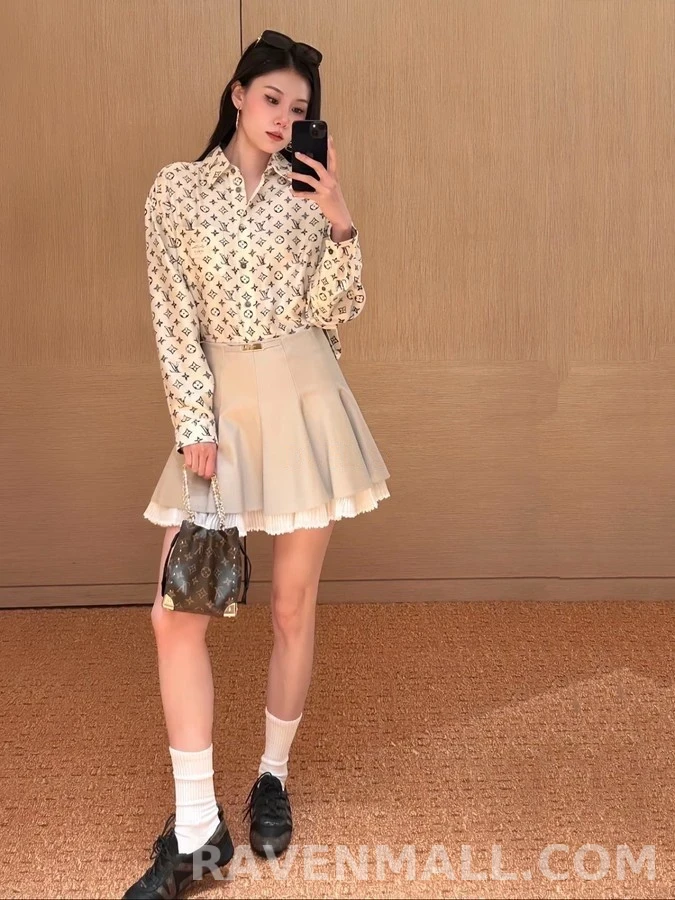 루이비통 루이비통 모노그램 실크 셔츠 상세 이미지