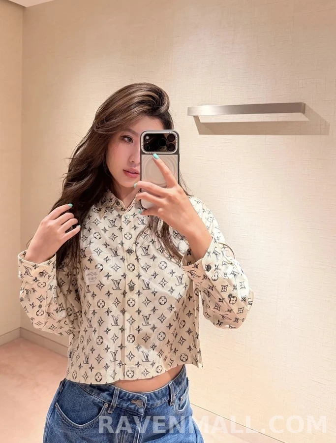 루이비통 루이비통 모노그램 실크 셔츠 상세 이미지