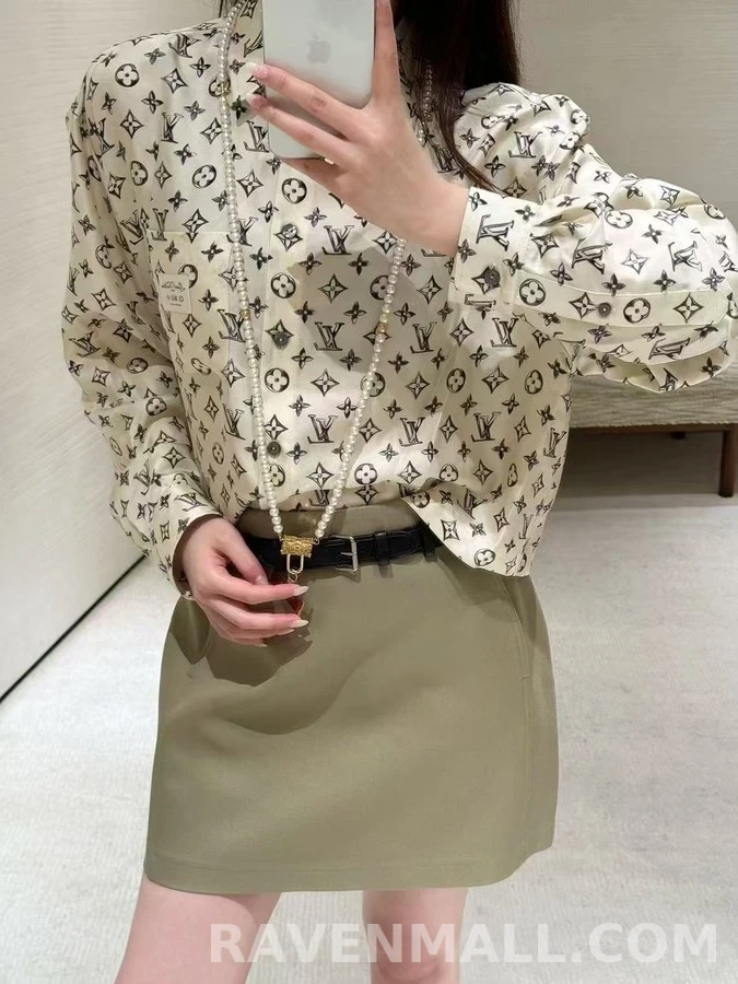 루이비통 루이비통 모노그램 실크 셔츠 상세 이미지