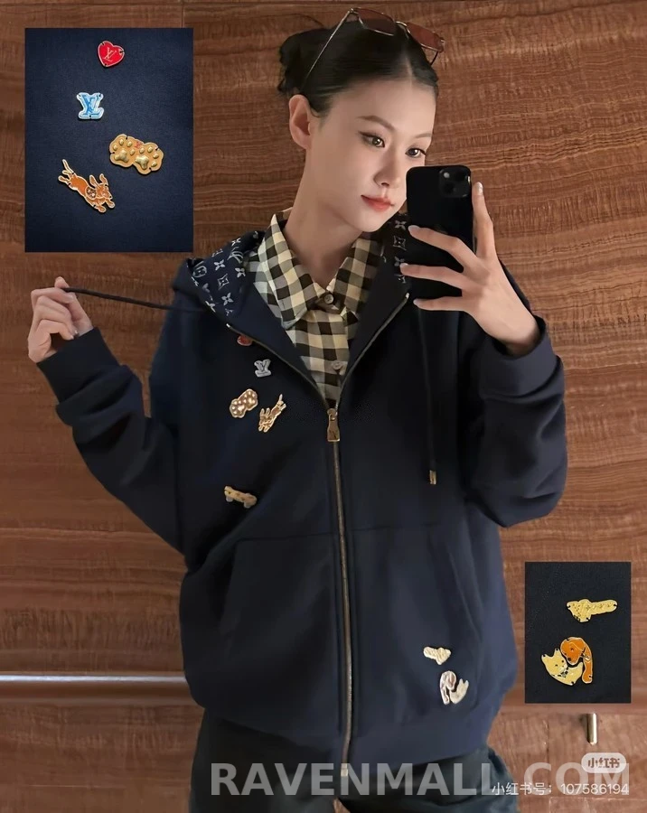 루이비통 루이비통 모노그램 안감 패치 지퍼 후드 상세 이미지