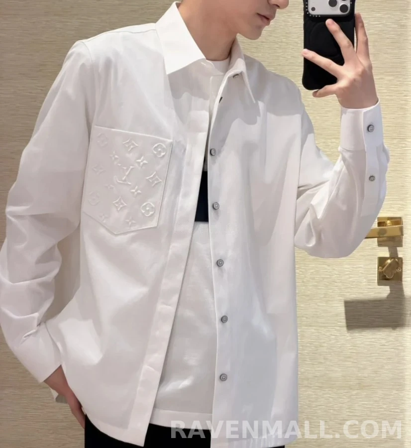 루이비통 루이비통 모노그램 엠보싱 긴팔 셔츠 상세 이미지